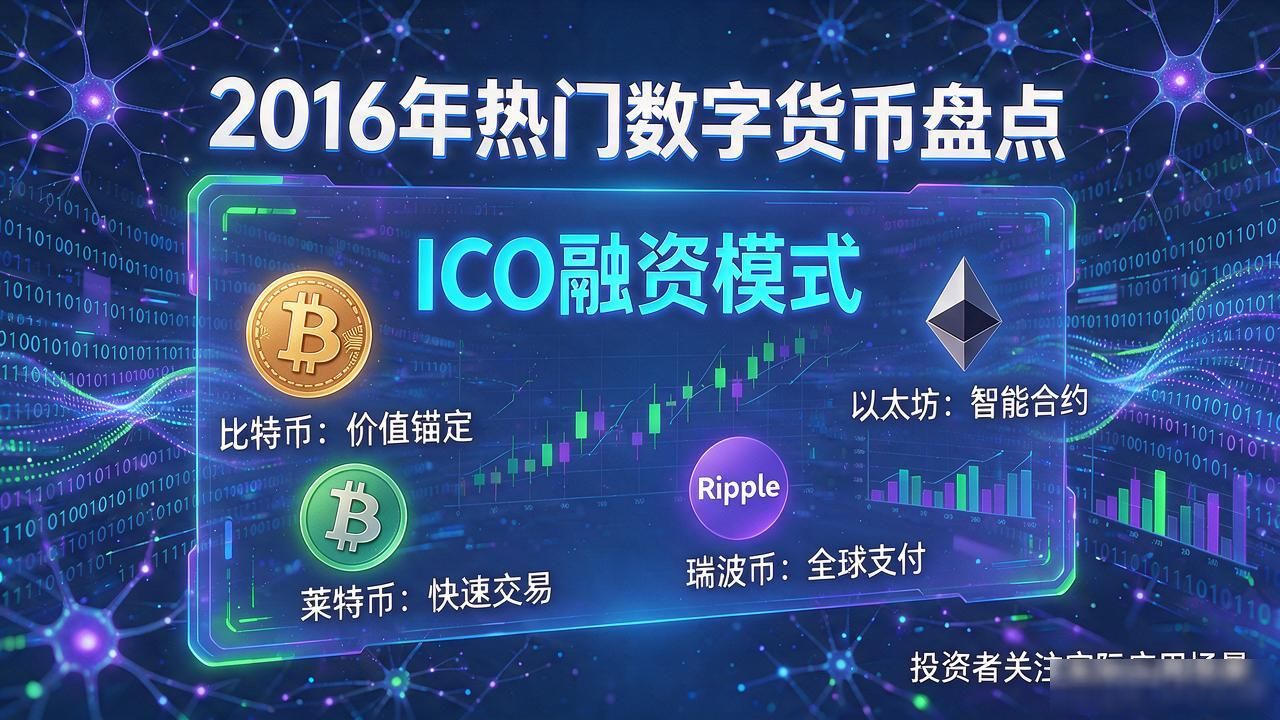 2016年热门数字货币盘点：比特币以太坊及山寨币行情分析