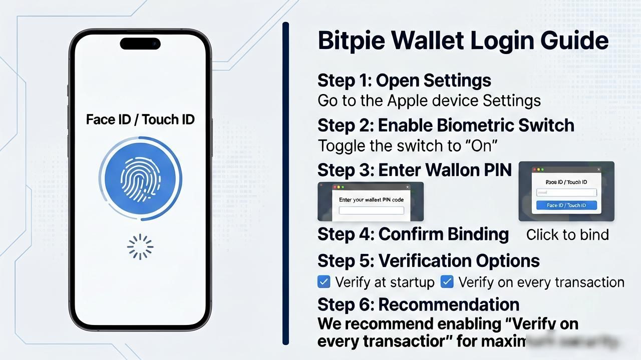 苹果设备如何开启Bitpie钱包面容指纹登录