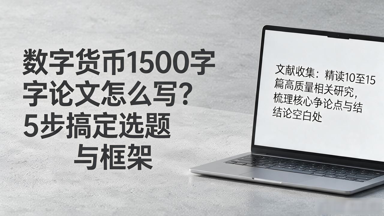 数字货币1500字论文怎么写？5步搞定选题与框架