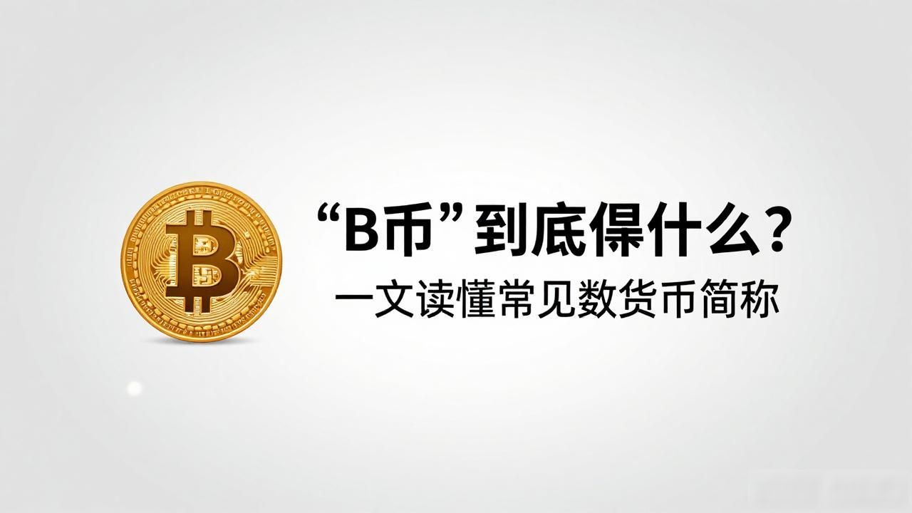 "B币"到底是什么？一文读懂常见数字货币简称