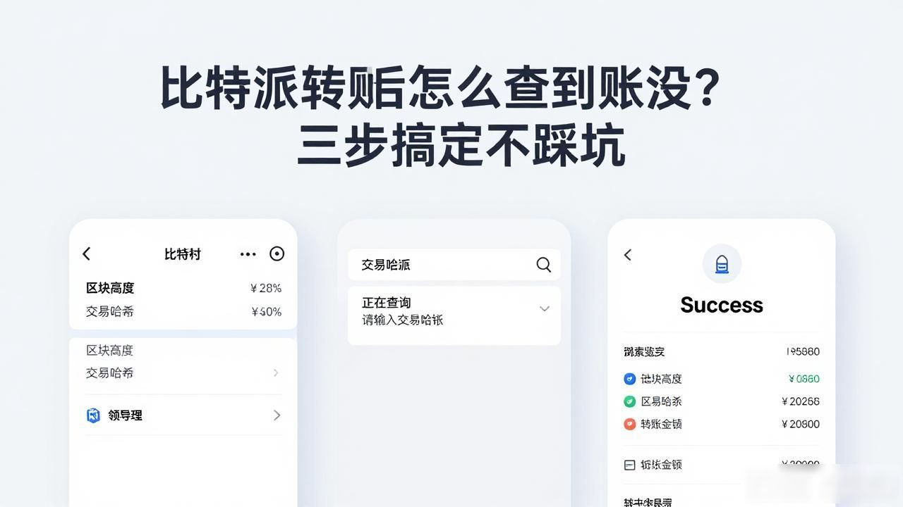 比特派转账后怎么查到账没？三步搞定不踩坑