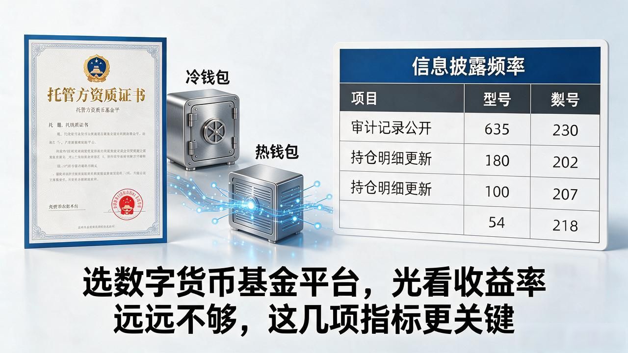 选数字货币基金平台，光看收益率远远不够，这几项指标更关键