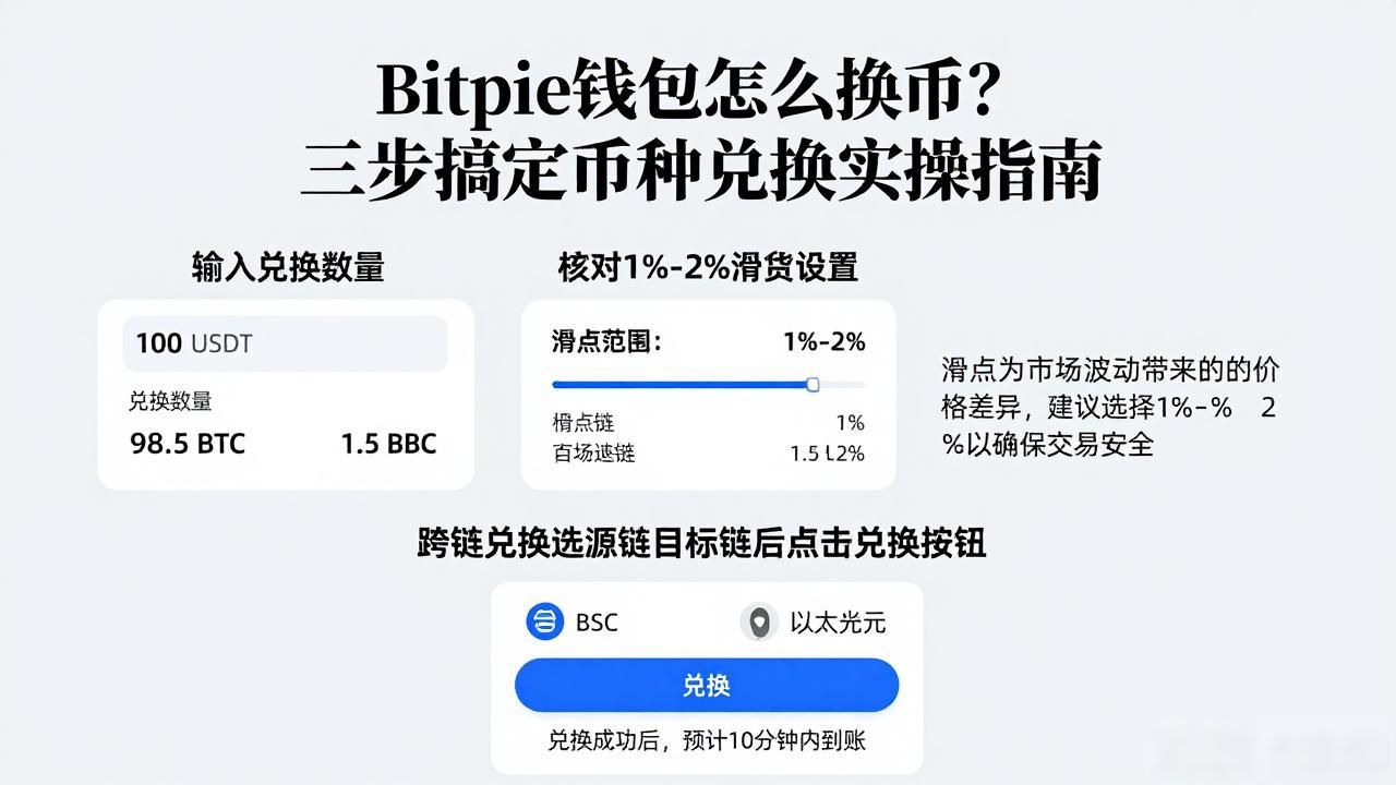 Bitpie钱包怎么换币？三步搞定币种兑换实操指南