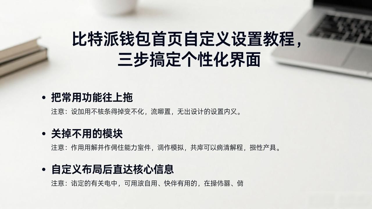 比特派钱包首页自定义设置教程，三步搞定个性化界面